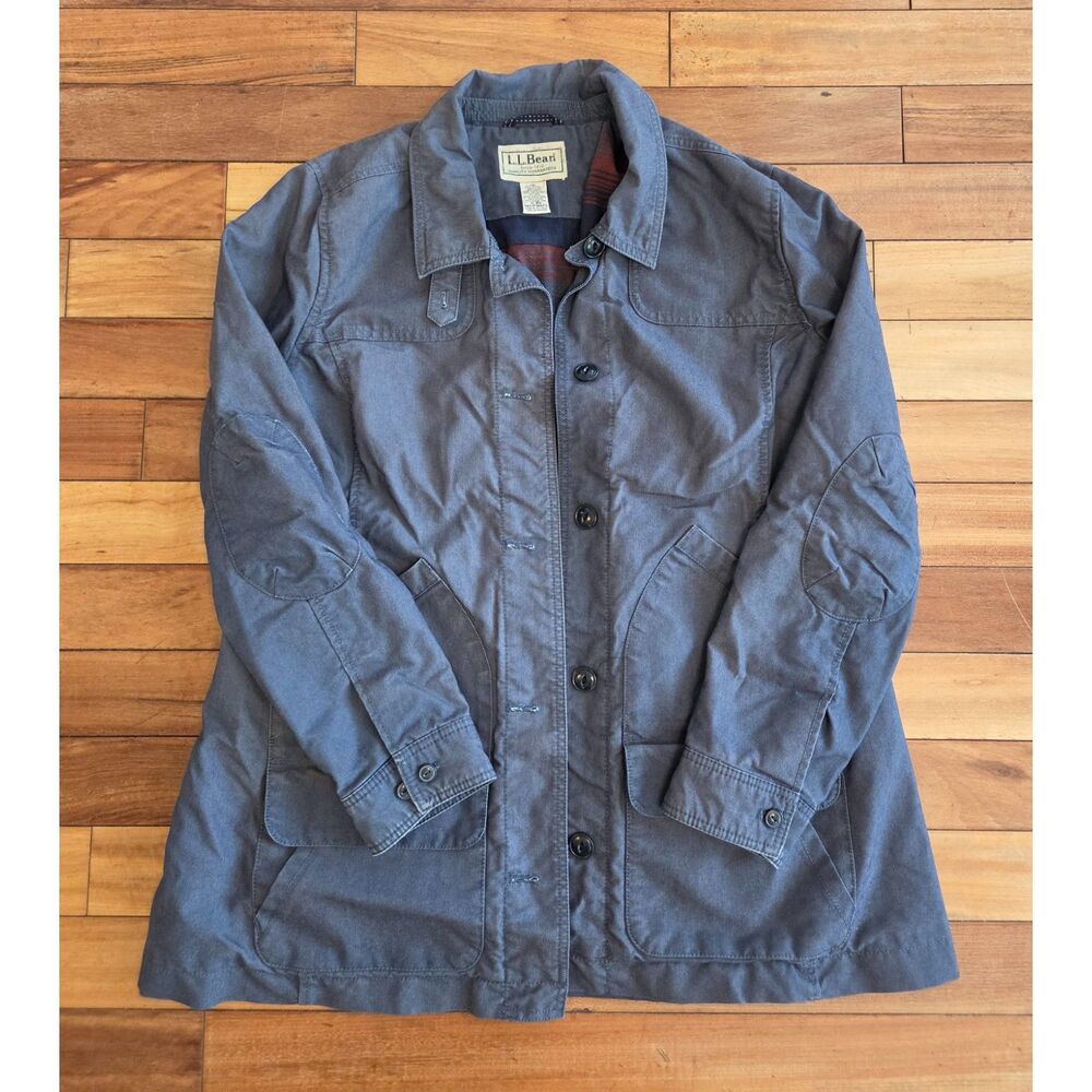 L.L. Bean Men's XL Fireside Field Coat Elbow Patch Flannel Lining Barn Jacket
